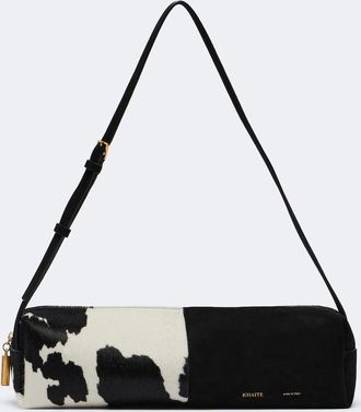 Khaite Kye Small paneled calf hair shoulder bag