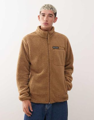 Columbia Rugged Ridge - Felpa in pile marrone con zip