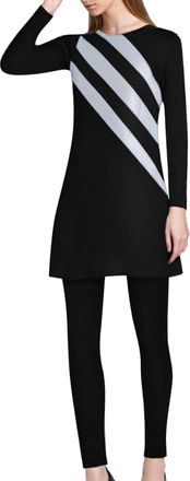 Generic Full Cover Burkini Swimsuit 3 Pieces Set Women Muslim Long Sleeve Islamic Tops with Swim Leggings & Hijab Rash Guard Modest BeachwearSummer Products