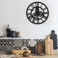 OEM Reloj De Pared Crezuo De Acr&iacute;lico Negro De 30 Cm
