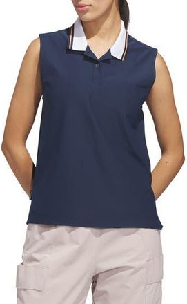 adidas Performance Sleeveless Polo in Navy/Dust Orange at Nordstrom Rack, Size X-Small