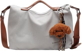 Generic Pufei Women Canvas Single Shoulder Tote Bag Adjustable Strap for Work Travel (Black)