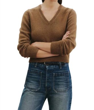 Nili Lotan Everstyn Sweater In Dark Camel