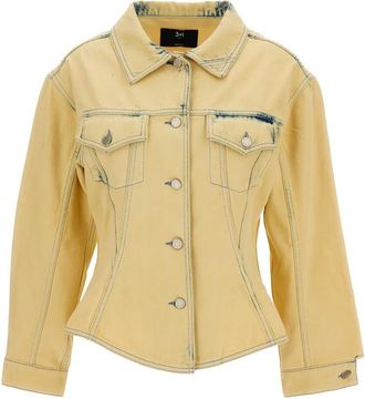 3x1 Pick Dumbo Denim Jacket - Dames - Spijkerjassen - Geel - S - Denim - Jassen