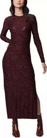 Splendid Cecelia Floral Long Sleeves Dress In Rosewood