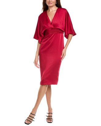 Theia Kimono Satin Cocktail Dress