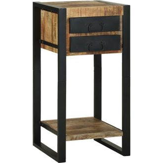 vidaXL Vidaxl - Tavolino Marrone 40 x 40 x 80 cm Legno massello di mango ruvido