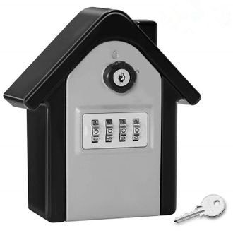 OEM Caja De Llaves - Codigo Numerico De 4 Digitos - Aleacion De Aluminio Resistente A La Intemperie - Montaje En Pared Exterior - 1 Unidad