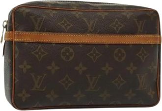 Louis Vuitton Pre-owned Clutches, female, Brown, Size: ONE SIZE Pre-owned Canvas clutches