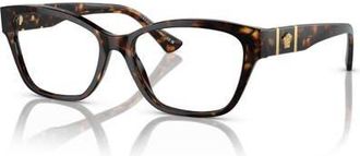 Versace 54mm Cat Eye optical glasses in Tortoise at Nordstrom