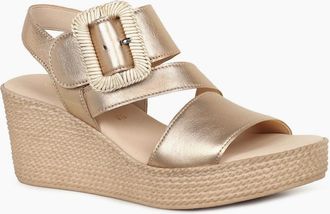 Gabor Womens Embrace Womens Wedge Sandal - Tan - Size: 4.5