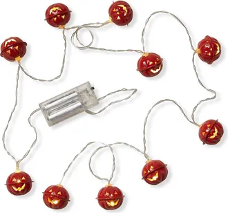 Tag Jack-O-Lantern LED String Lights for Halloween Decor in Orange at Nordstrom