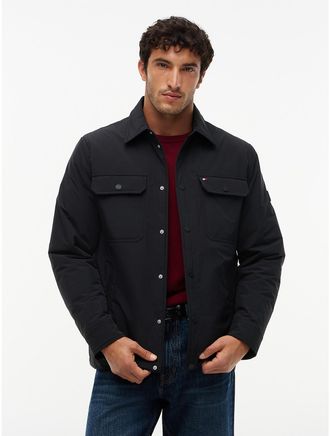 Tommy Hilfiger Mens Lightweight Packable Shirt Jacket - Black - L