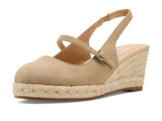 Journee Collection Asmyna Womens Wedge Shoes Sand : 9.5 M, Synthetic