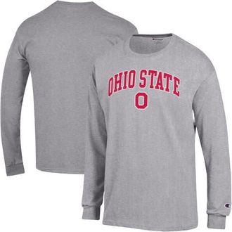 Champion Mens Champion Heather Gray Ohio State Buckeyes Arch Over Logo Long Sleeve T-Shirt at Nordstrom, Size Xx-Large