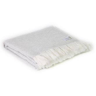 Les Jardins de la Comtesse Manta ligera de cachemir y lana gris plateado 130 x 230 cm