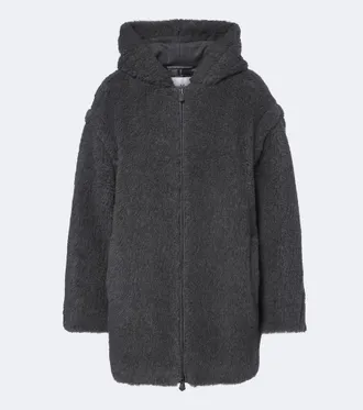 Max Mara Hooded wool, alpaca, and silk coat