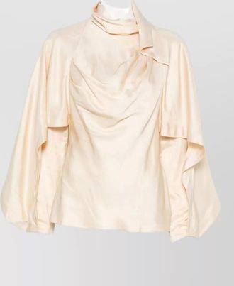 Zimmermann draped pussy bow long sleeve blouse