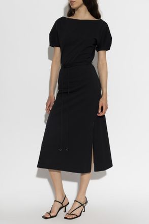 Christophe Lemaire Dress With A Waist Belt, Womens, Black