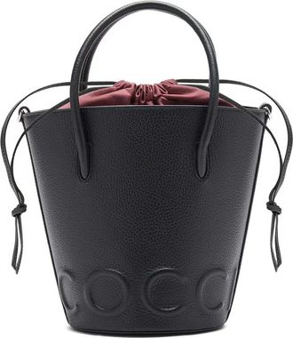 Coccinelle Borsa a secchiello Myrtha Maxi Logo - Nero