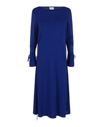 Ferragamo Womens Long-Sleeved Midi Dress In Blue
