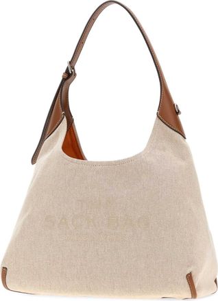Marc Jacobs Womens Belted Shoulder Bag Beige Fabric