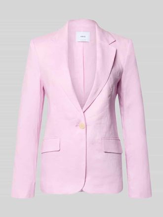 Mango Slim Fit Blazer aus Leinen mit Pattentaschen Modell BORELI in Rosa, Gr&ouml;&szlig;e 34