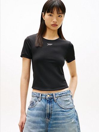 Tommy Hilfiger Camiseta Athleisure slim con logo metalizado