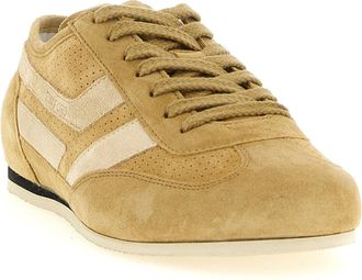 Tom Ford Mens Beige Calfskin Sneakers