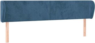 vidaXL Cabecero De Terciopelo Azul Oscuro 203x23x78/88 Cm Vidaxl