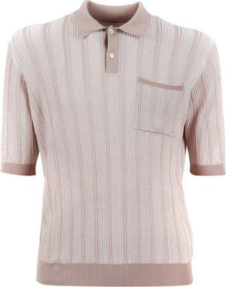Ballantyne Polo Shirts, male, Beige, Size: XL Polo Manica Corta