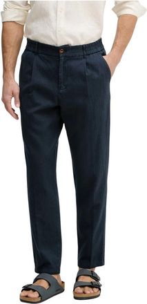 Mos Mosh Baldo Chinos - Heren - Chinos - Blauw - L - Linnen - Broeken