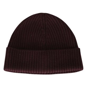 Lacoste Geribbelde muts van geborstelde wol - Heren - Accessoires - Rood - Maat: ONE Size Wol