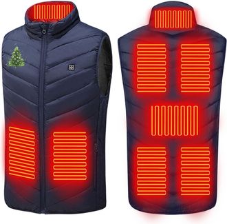 Generic Ladies Winter Jackets, Heated Gilet for Men And Women Unisex Body Warmer Lightweight Heat Vest with 8 Heating Zones Sleeveless Warm Waistcoat Jacket U