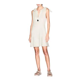 A|X Armani Exchange Korte linnen jurk - Dames - Korte kleedjes - Beige - XS - Linnen - Kleedjes