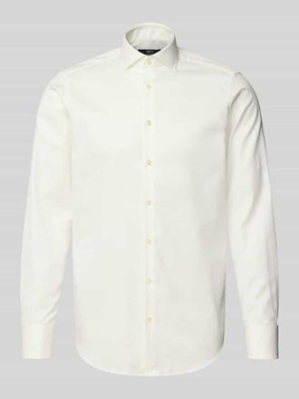 Jake*s Regular Fit Businesshemd aus Twill in Ecru, Größe 37/38