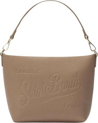 MC2 Saint Barth Aline Bag - Dames - Schoudertassen - Beige - ONE Size - Leer - Tassen
