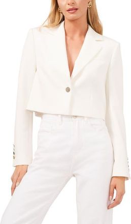 Vince Camuto Washed Twill Crop Blazer in New Ivory at Nordstrom, Size 0