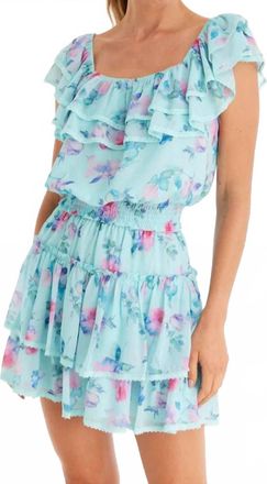 Allison New York Kaia Top In Watercolor Blooms