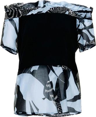 Manila Grace Schouderloze blouse voor vrouwen - Dames - Blouses - Zwart - M - Overhemden
