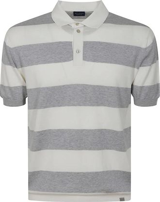 Paul & Shark Tops, Heren, Veelkleurig, M, Katoen, Katoenen polo shirt met korte mouwen