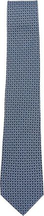 Ferragamo Stropdas - Heren - Stropdassen - Blauw - ONE Size - Accessoires