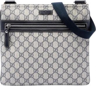 Gucci Pre-owned Vintage Coated Canvas Crossbody Bag - Dames - Vintage Schoudertas - Beige - ONE Size - Leer - Vintage