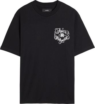 Amiri Hollywood Printed Cotton T-shirt - Black - XL