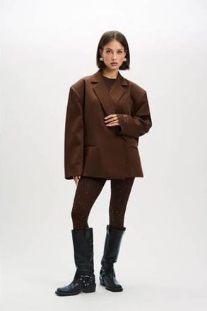 Refined Department oversized blazer donkerbruin