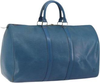 Louis Vuitton Pre-owned Epi Boston Bag - Dames - Vintage Weekendtas - Blauw - ONE Size - Leer - Vintage