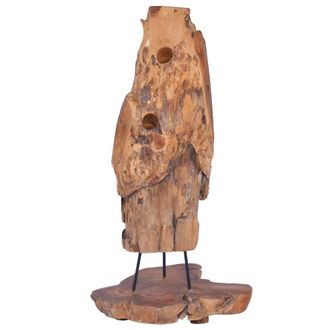 Berkfield Home Wine Rack for 8 Bottles 40x30x80 cm Solid Teak Wood in Brown | Size: 40 x 30 x 80 cm