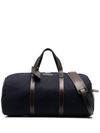 Polo Ralph Lauren cotton leather-trim duffle bag - Blue
