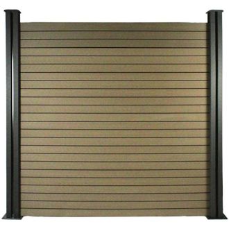 Habitat et Jardin Juego De 6 Paneles De Valla Compuestos - L160 Cm X A25,8 Cm X Espesor 2 Cm - Terracota