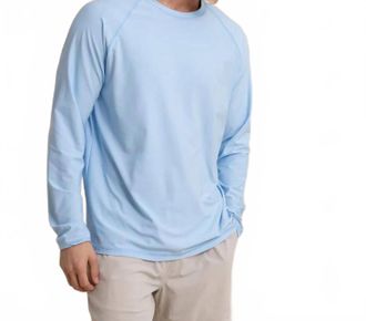 Southern Tide Brrrilliant Performance Long Sleeve Tee In Clearwater Blue